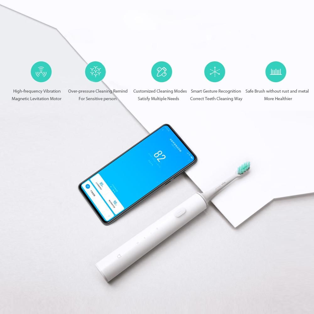 Xiaomi Mijia Sonic Electric Toothbrush T500 USB Wireless Charging Adult Smart Tooth Brush Ultrasonic Mi Home APP Smart Control