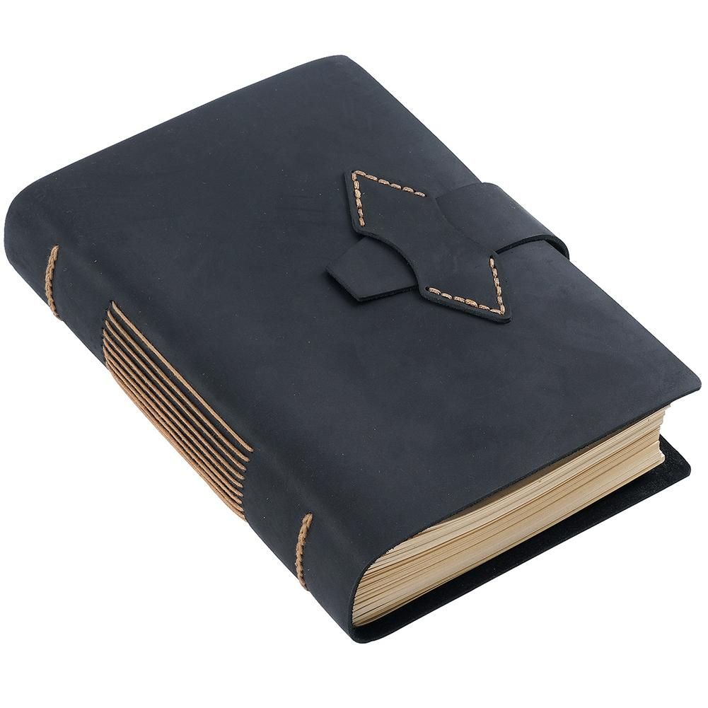 A5 Black Retro First Layer Cowhide Handmade Notebook A5 Kraft Paper Diary Creative Retro Notepad Sketchbook