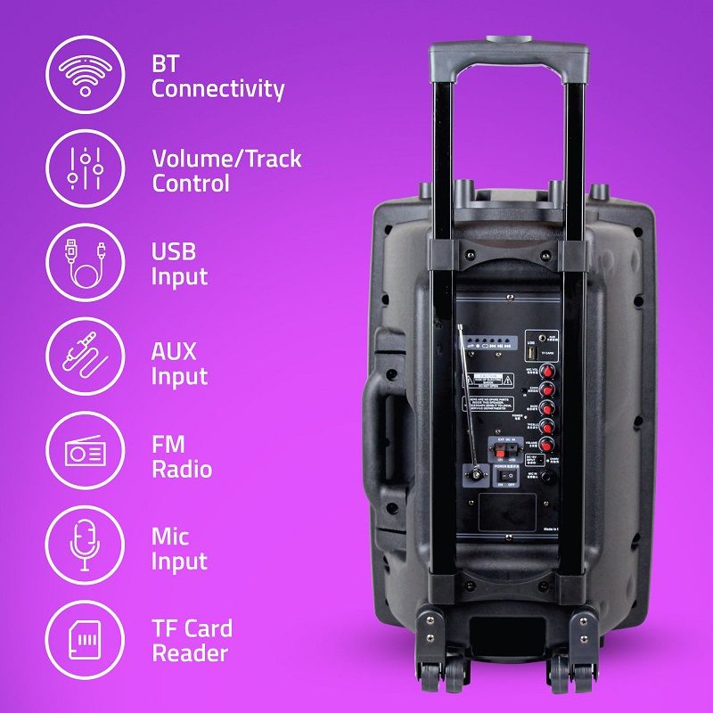 Moveable Rechargeable Bluetooth P A System With Wireless Mics