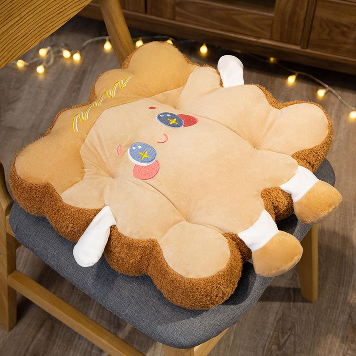 Toast Plush Toy Toast Doll Stuffed Pillow Plush Sofa Cushion Brown