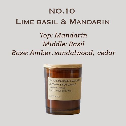 Lime Basil Handmade Candle