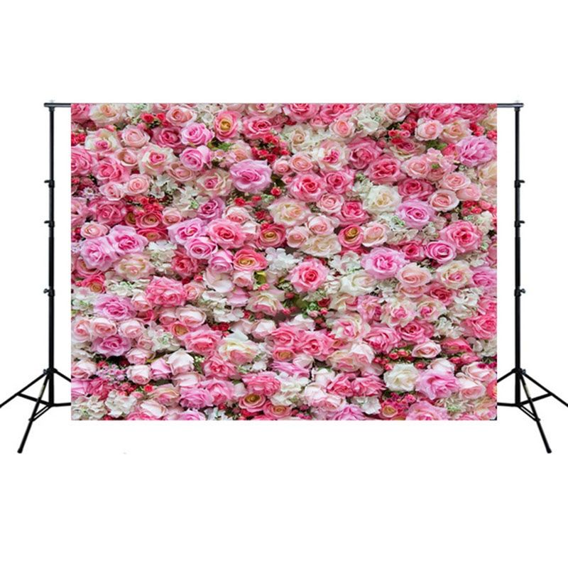 2.1m X 1.5m Flower Wall Simulation Rose Wedding Party Arrangement 3D Photography Background Cloth(H2)