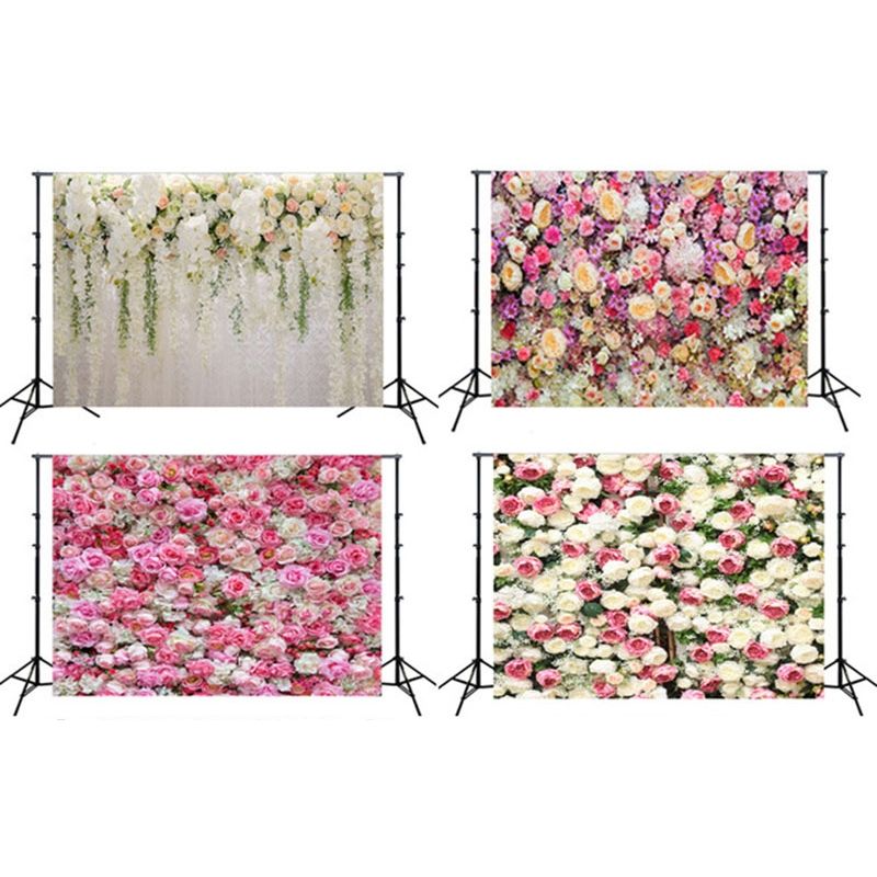 2.1m X 1.5m Flower Wall Simulation Rose Wedding Party Arrangement 3D Photography Background Cloth(H2)