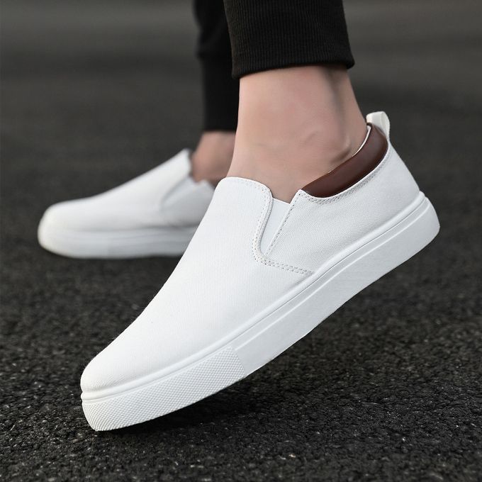 Men's Korean Style Casual Shoes-White