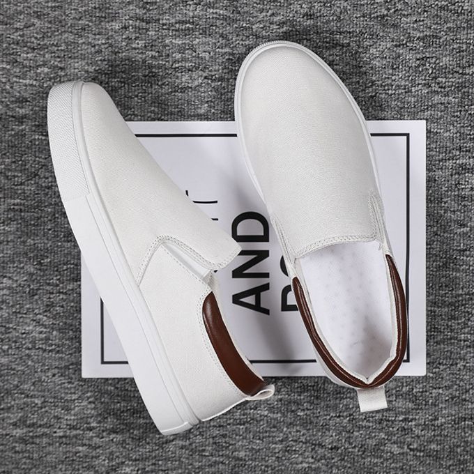 Men's Korean Style Casual Shoes-White