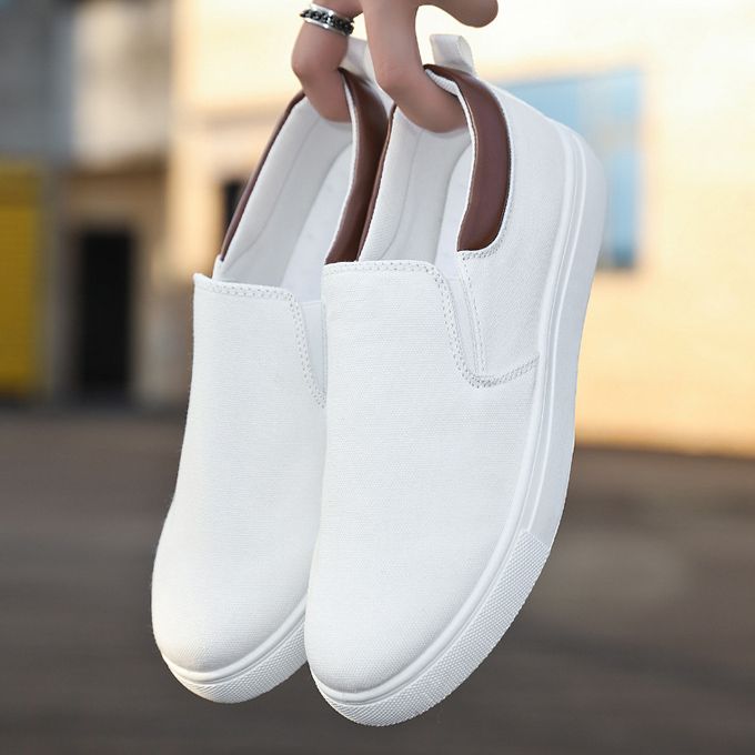 Men's Korean Style Casual Shoes-White