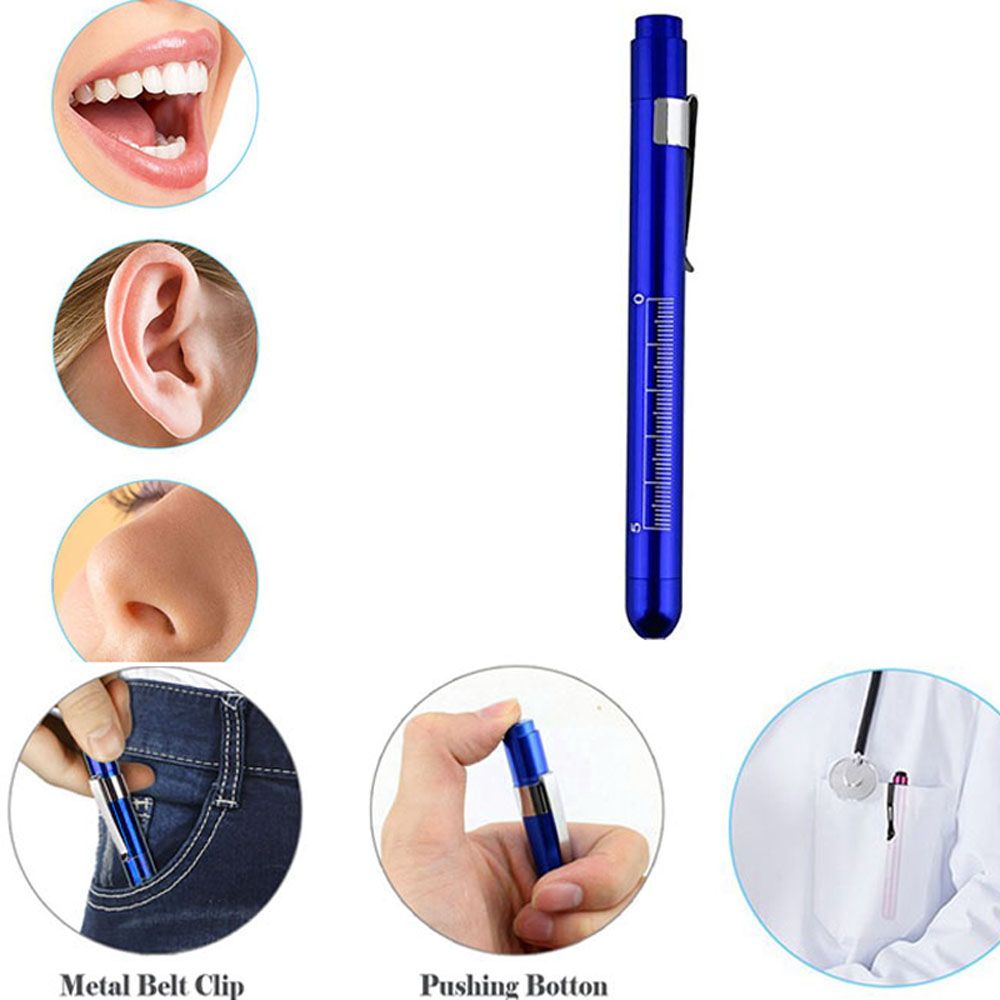 LED Flashlight Medical Torch Light Nurse Pen Light-Blue