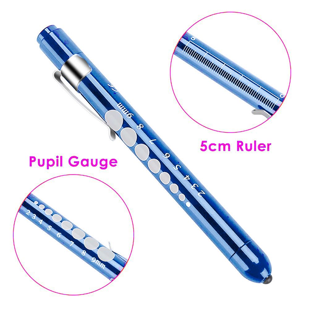 LED Flashlight Medical Torch Light Nurse Pen Light-Blue