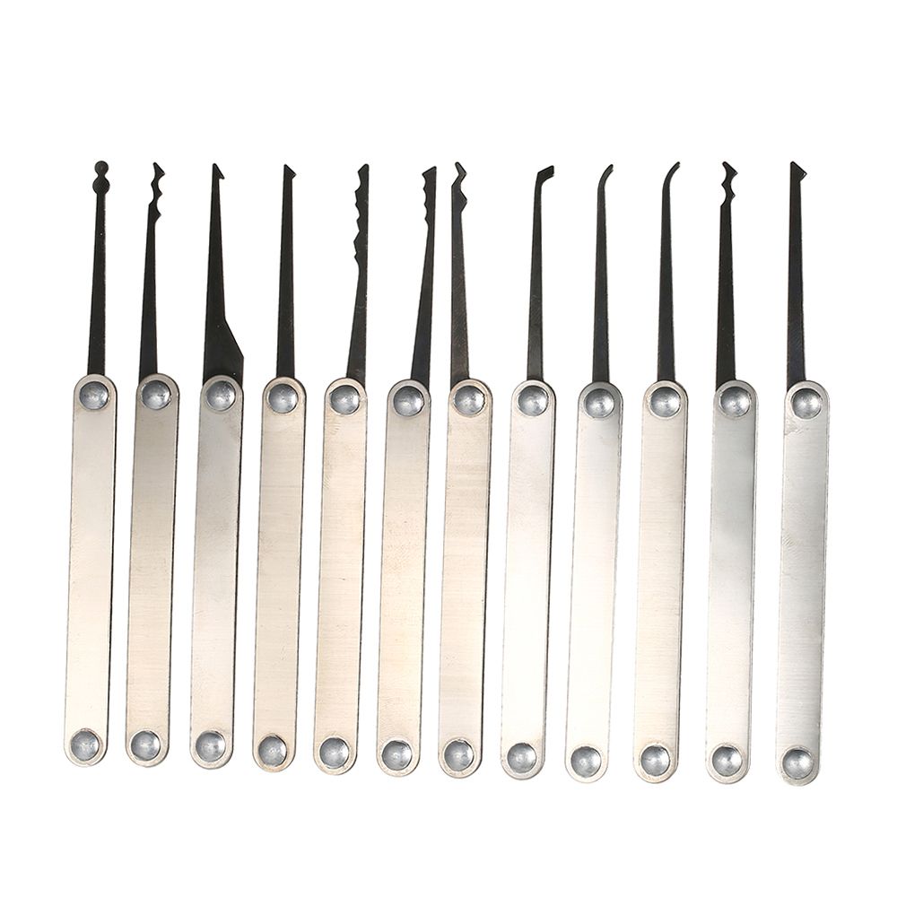 15 PCS Lock Picking Set Stainless Steel Lock Kit Practice