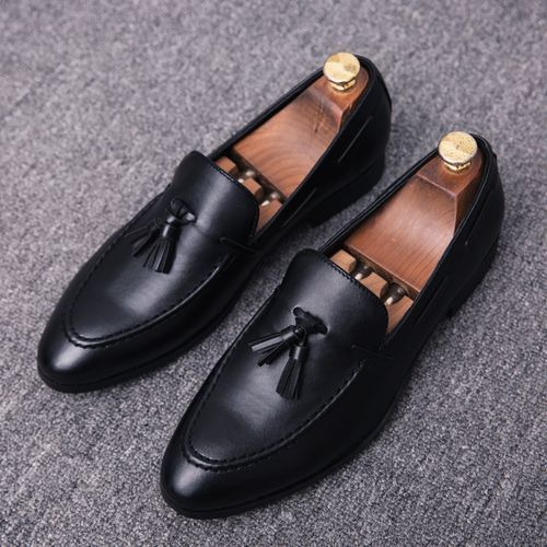 Mens Classic Shoes Low-Top Business Leather Shoes