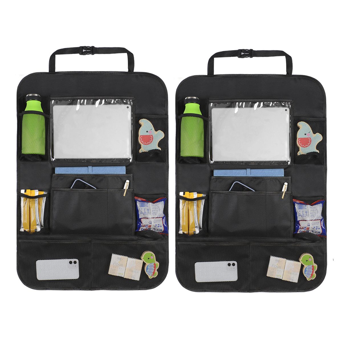 2 Pack Of Car Backseat Organizer Car Kick Mats For Kids Back