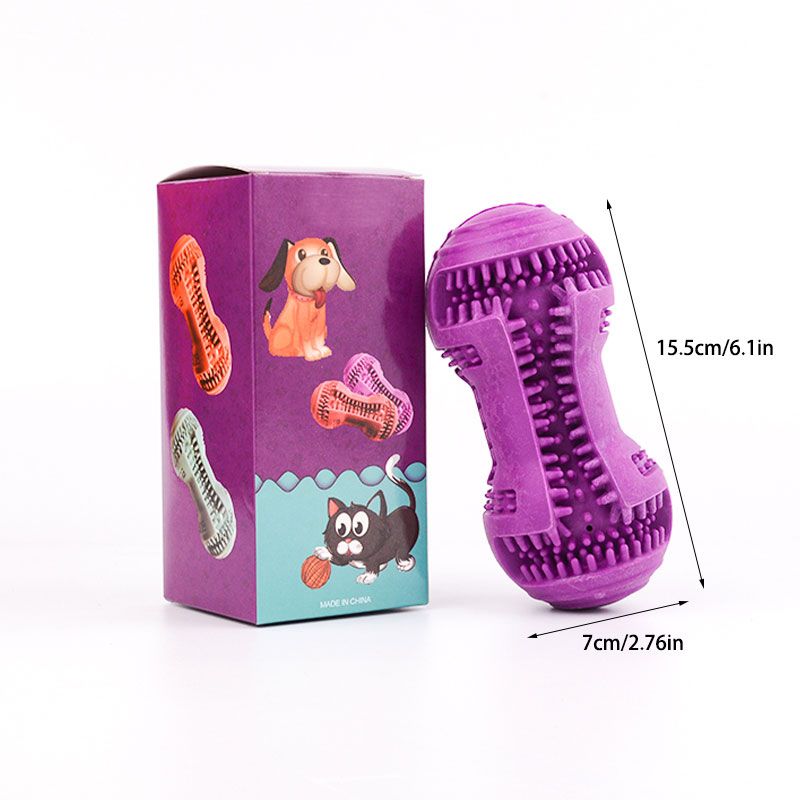 Dog Tooth Cleaning Balls Sound Interactive Toys For Puppy Cats Small Large Pets Chewing Food Toothpaste Funny Consume Energy-Purple 2