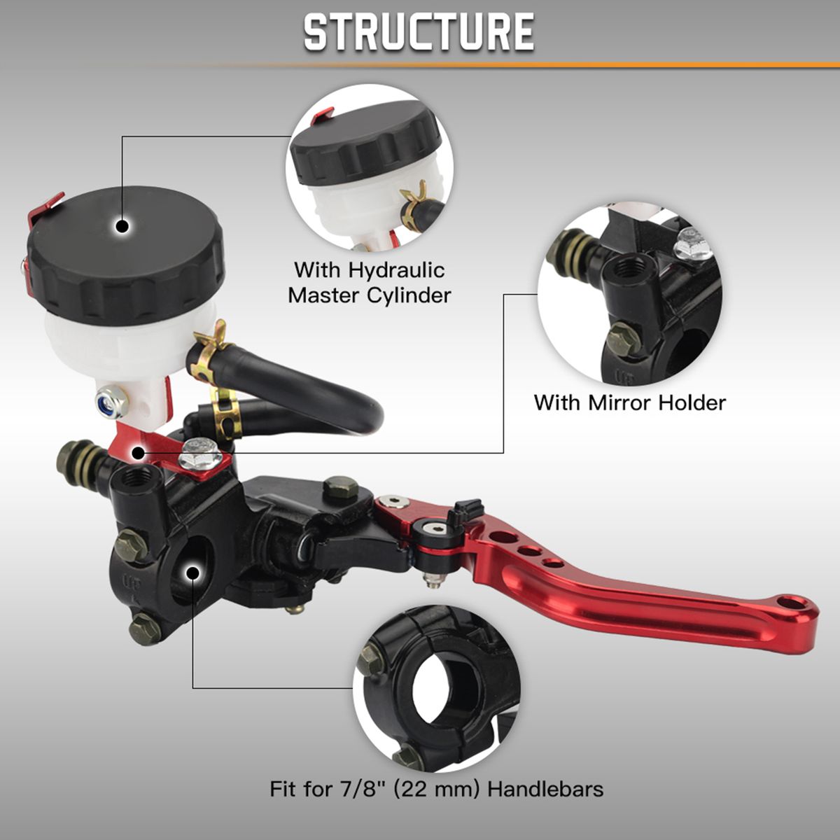 Aumotop Motorcycle Brake Clutch Pump Lever