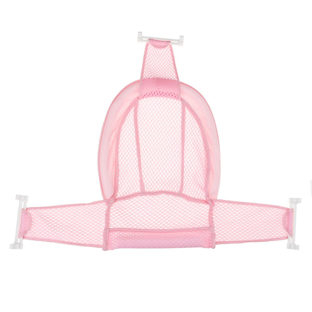 Adjustable Baby Bath Seat Safety Bathtub Bathing Shower Fold Net Cradle 3-Pink