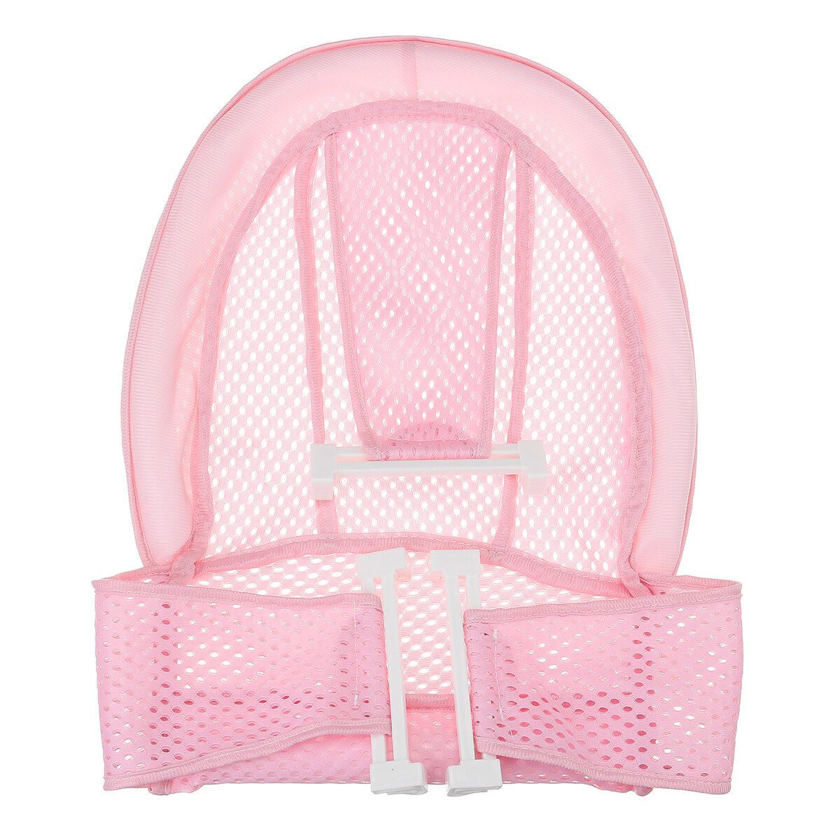 Adjustable Baby Bath Seat Safety Bathtub Bathing Shower Fold Net Cradle 3-Pink