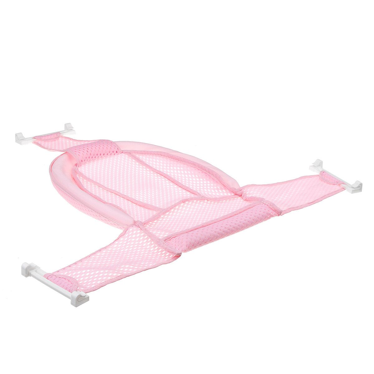 Adjustable Baby Bath Seat Safety Bathtub Bathing Shower Fold Net Cradle 3-Pink
