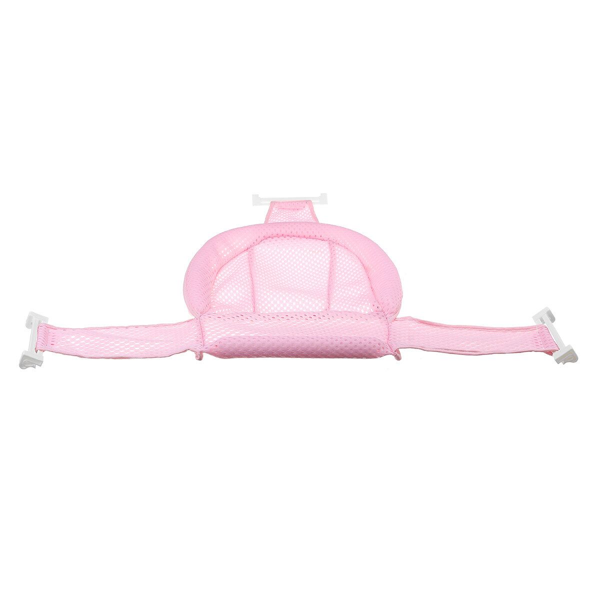Adjustable Baby Bath Seat Safety Bathtub Bathing Shower Fold Net Cradle 3-Pink