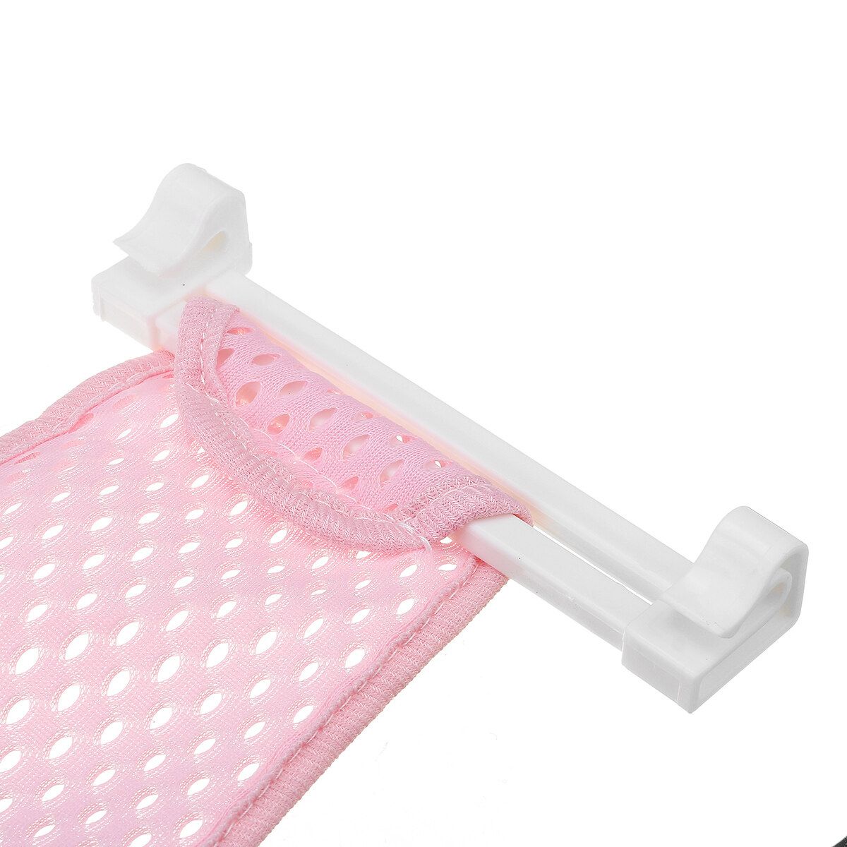 Adjustable Baby Bath Seat Safety Bathtub Bathing Shower Fold Net Cradle 3-Pink
