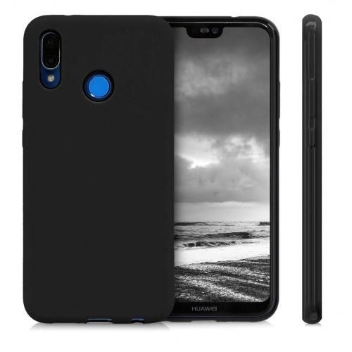 Y9 2019 Protective Soft Touch Silicone Back Case -Black