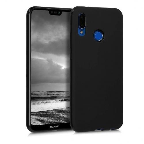 Y9 2019 Protective Soft Touch Silicone Back Case -Black