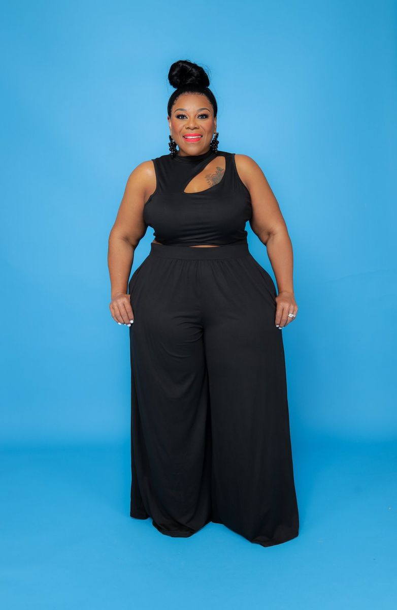 2 Piece Sets Womens Outfits Summer Plus Size Women's Solid Color Sleeveless