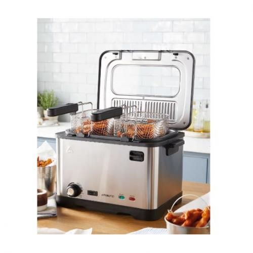 Premium Deep Fryer With 3 Stainless Steel Baskets 4 Litres
