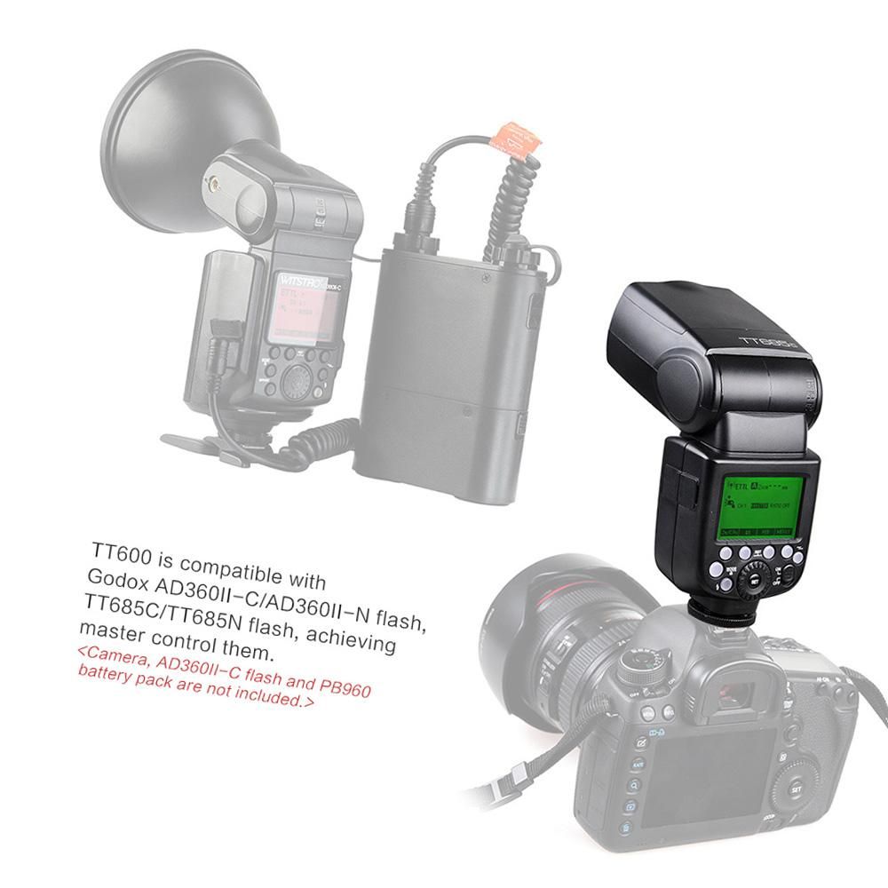 Godox Thinklite TT600 Camera Flash Speedlite Master/Slave Flash with Built-in 2.4G Wireless Trigger System GN60 for Canon Nikon Pentax Olympus Fujifilm Compatible with AD360II-C AD360II-N TT685C TT685N Flash X1T-C/N Trigger
