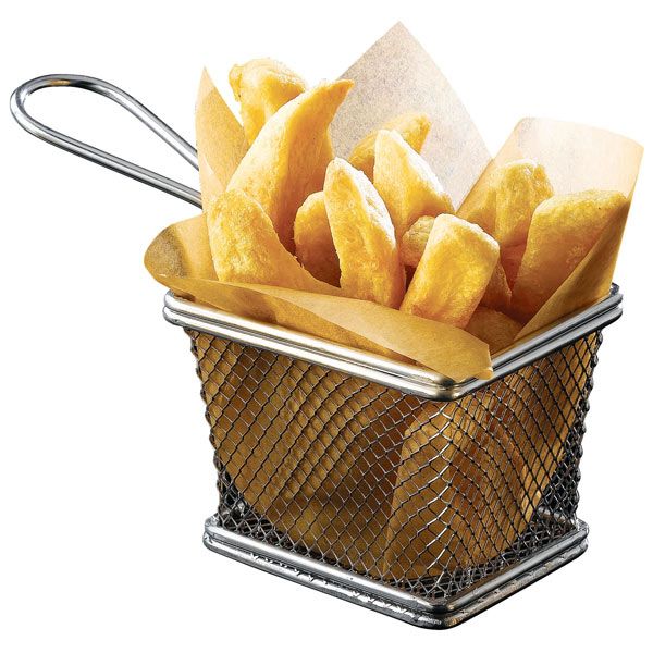 Stainless Steel Square Deep Fryer Basket Net/Mesh Fries Chip