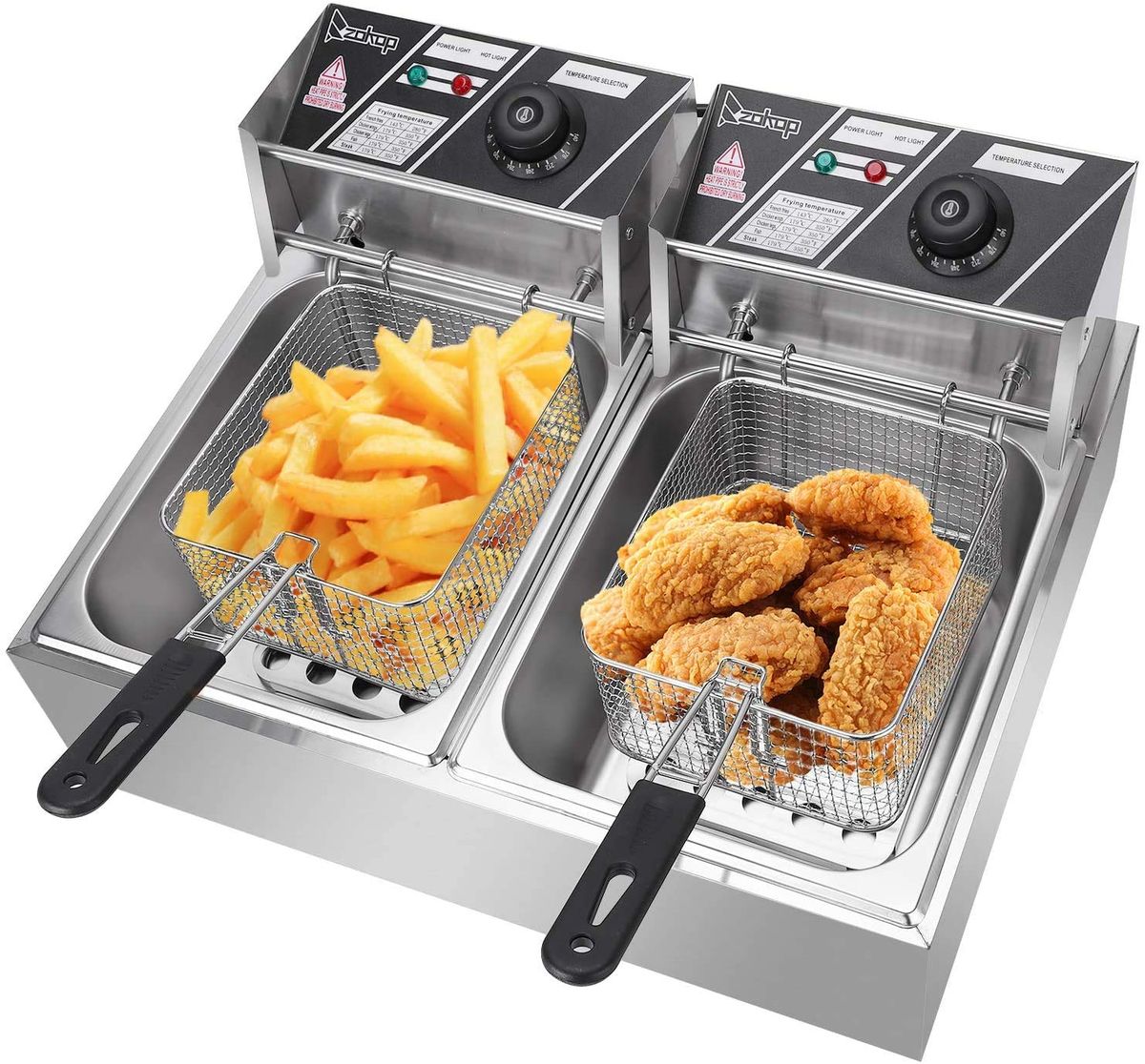 12Litres Dual Electric Deep Fryer - 2500w