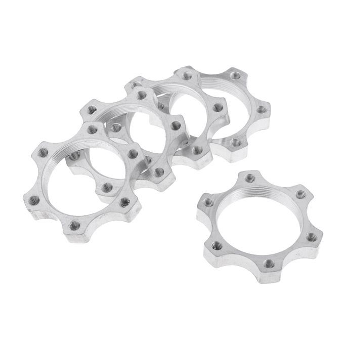 5Pc Bike Freewheel Threaded Hubs Disk Disc Brake Rotor 6 Bolt Flange