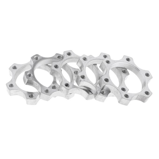 5Pc Bike Freewheel Threaded Hubs Disk Disc Brake Rotor 6 Bolt Flange