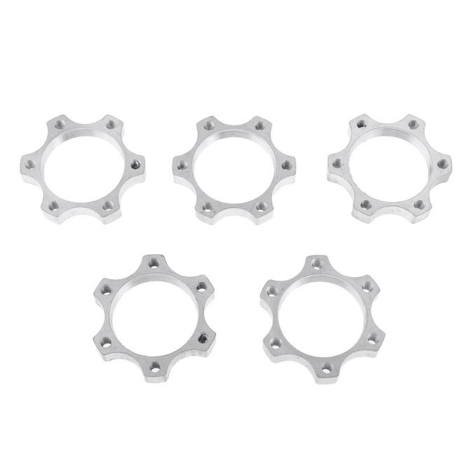 5Pc Bike Freewheel Threaded Hubs Disk Disc Brake Rotor 6 Bolt Flange