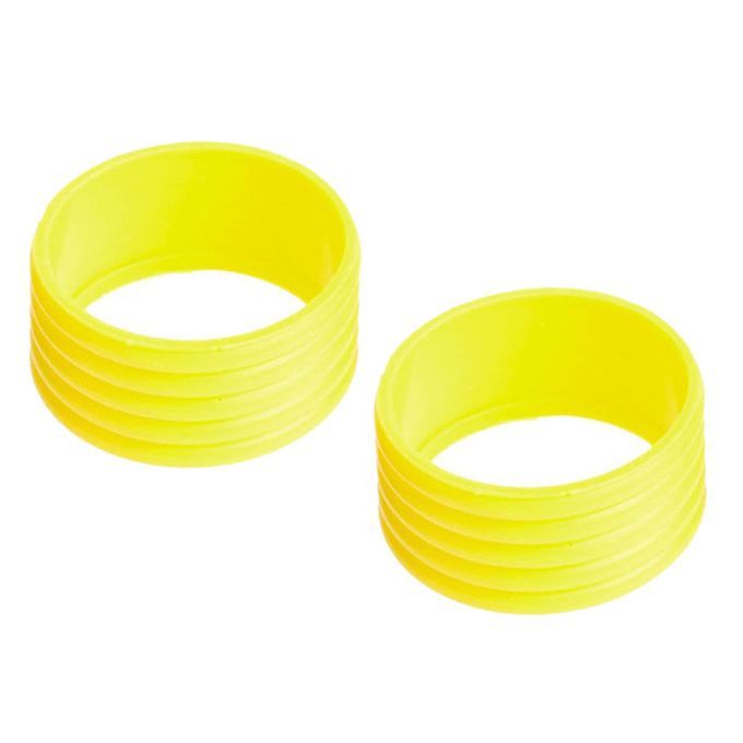 2 Lot Silicone Tennis Racket Grip Fix Ring Handle Sealed Loop Yellow