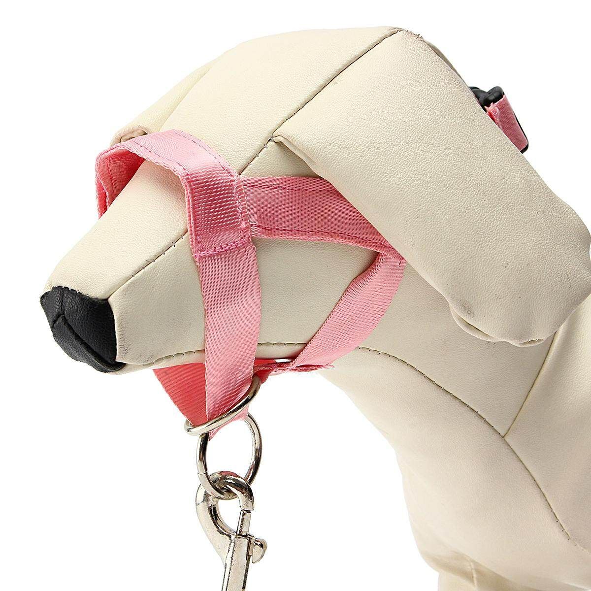 Pink XXL Dog Pet Head Collar Gentle Halter Leash Leader No Pull Straps For Training Dogs Pink 2XL