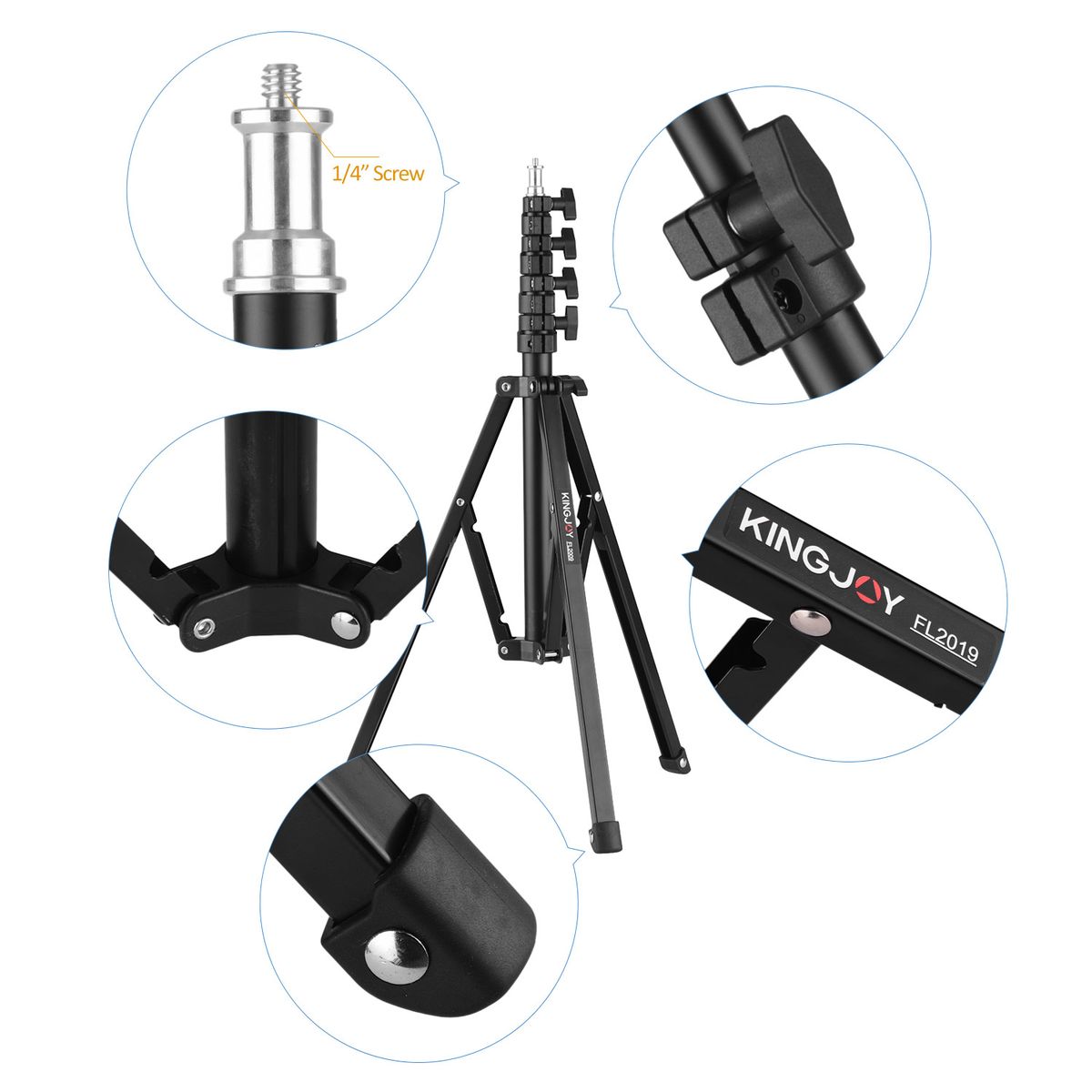 FL2009 Adjustable Metal Tripod Light Stand