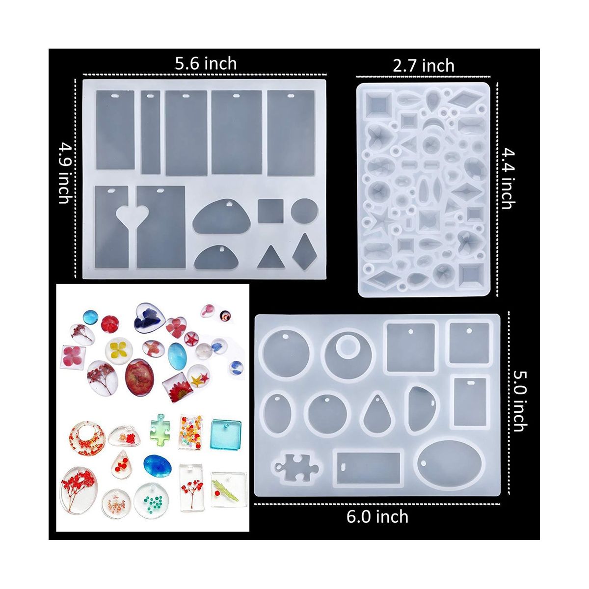 Epoxy Resin Casting Molds Kit Silicone Mold with Epoxy Glue