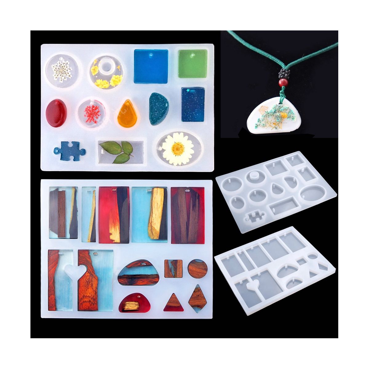 Epoxy Resin Casting Molds Kit Silicone Mold with Epoxy Glue