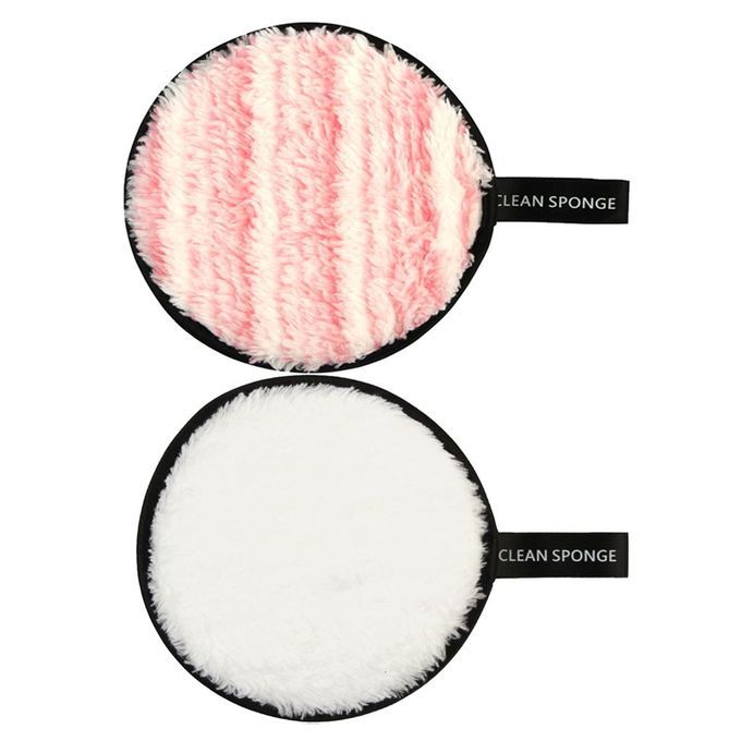 2x Round Facial Washing  Remover Pad Face Cleansing Sponge