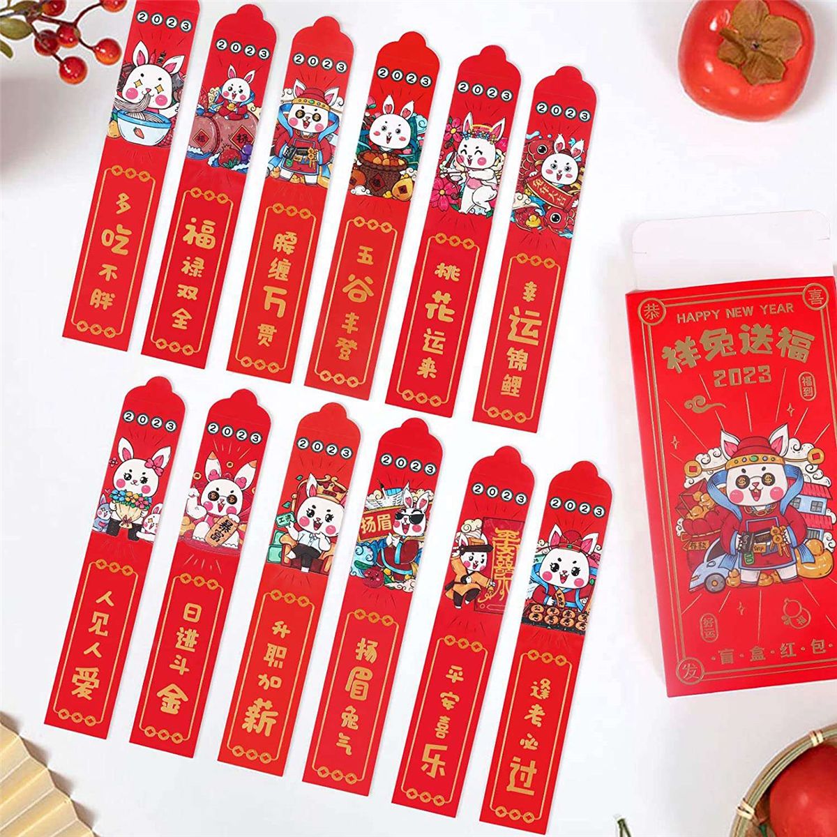 Mysterious Box Lucky Draw Red Envelope 12 Funny Rabbits Lucky Money Red Envelope Spring Red Envelope