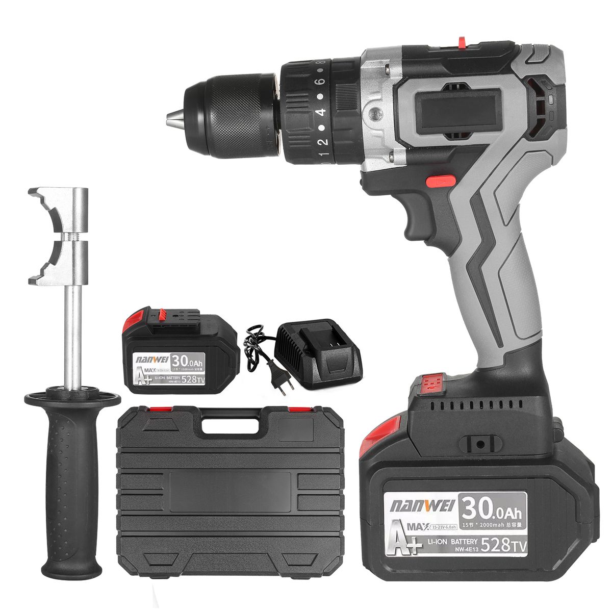 Cordless Drill Driver 21V 6.0A Battery Max Torque 200N.m 1/2