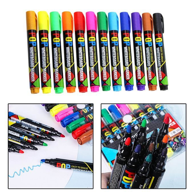 White Board Dry Erase Pens Dry Erase Markers Bulk For 12 Colors Set
