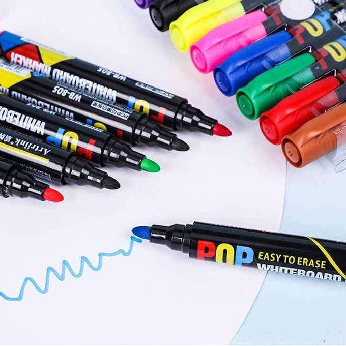 White Board Dry Erase Pens Dry Erase Markers Bulk For 12 Colors Set
