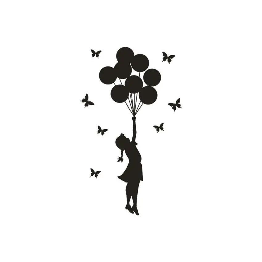 House LC New The Balloon Girl Removable Art Vinyl Mural Home Room Decor Wall Stickers Hot 18Mar22 Drop Ship