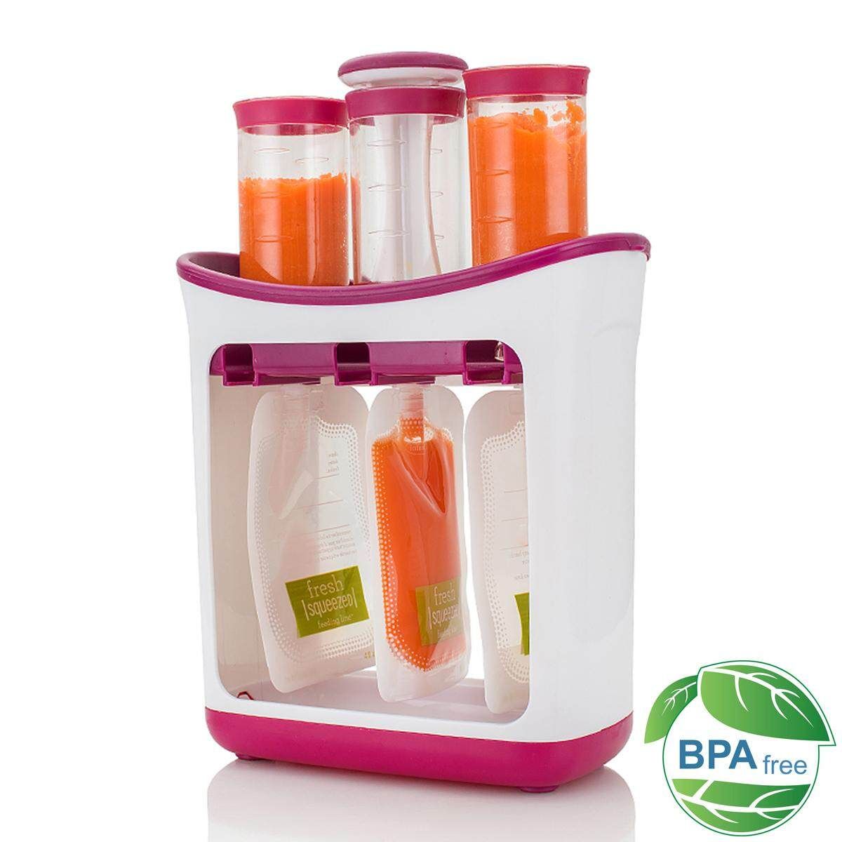 Infant Baby Feeding Food Squeeze Station Toddler Fruit Maker Dispenser Homemade
