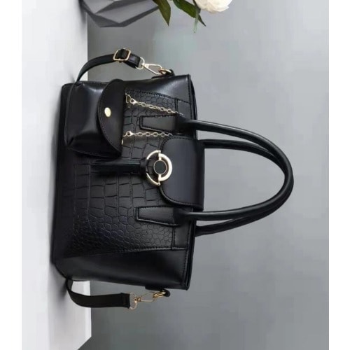 Ladies Leather Handbag - Black