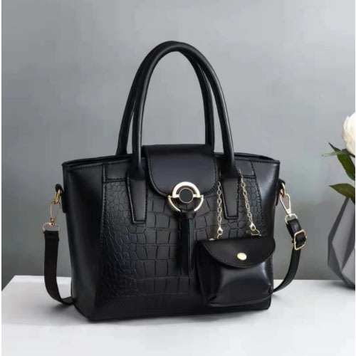 Ladies Leather Handbag - Black