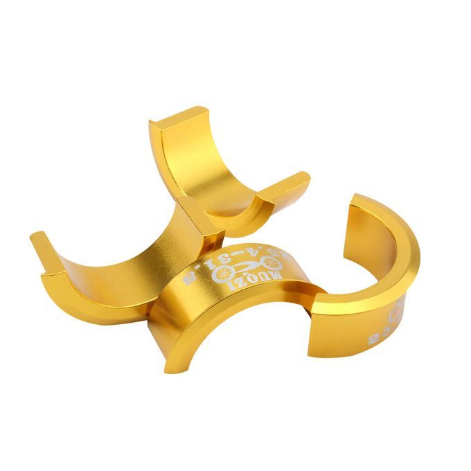 4 Pcs. Aluminum Bicycle MTB Handlebar Clamps 25.4mm To 31.8mm - Gold