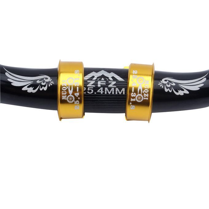4 Pcs. Aluminum Bicycle MTB Handlebar Clamps 25.4mm To 31.8mm - Gold