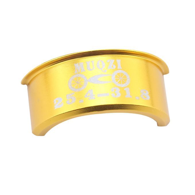 4 Pcs. Aluminum Bicycle MTB Handlebar Clamps 25.4mm To 31.8mm - Gold