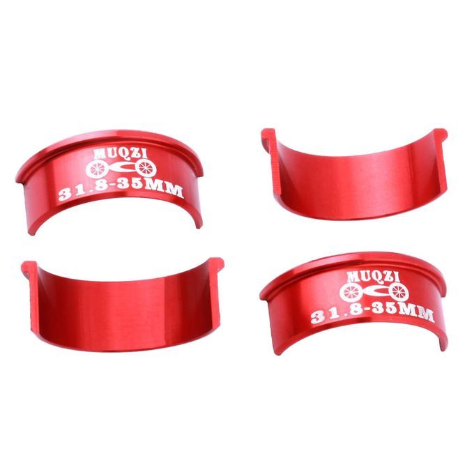 4 Pieces Bicycle Handlebar Shim 31.8mm To 35mm Stem For MTB Road Red